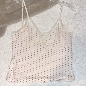 Brandy Melville Heart Lace Tank